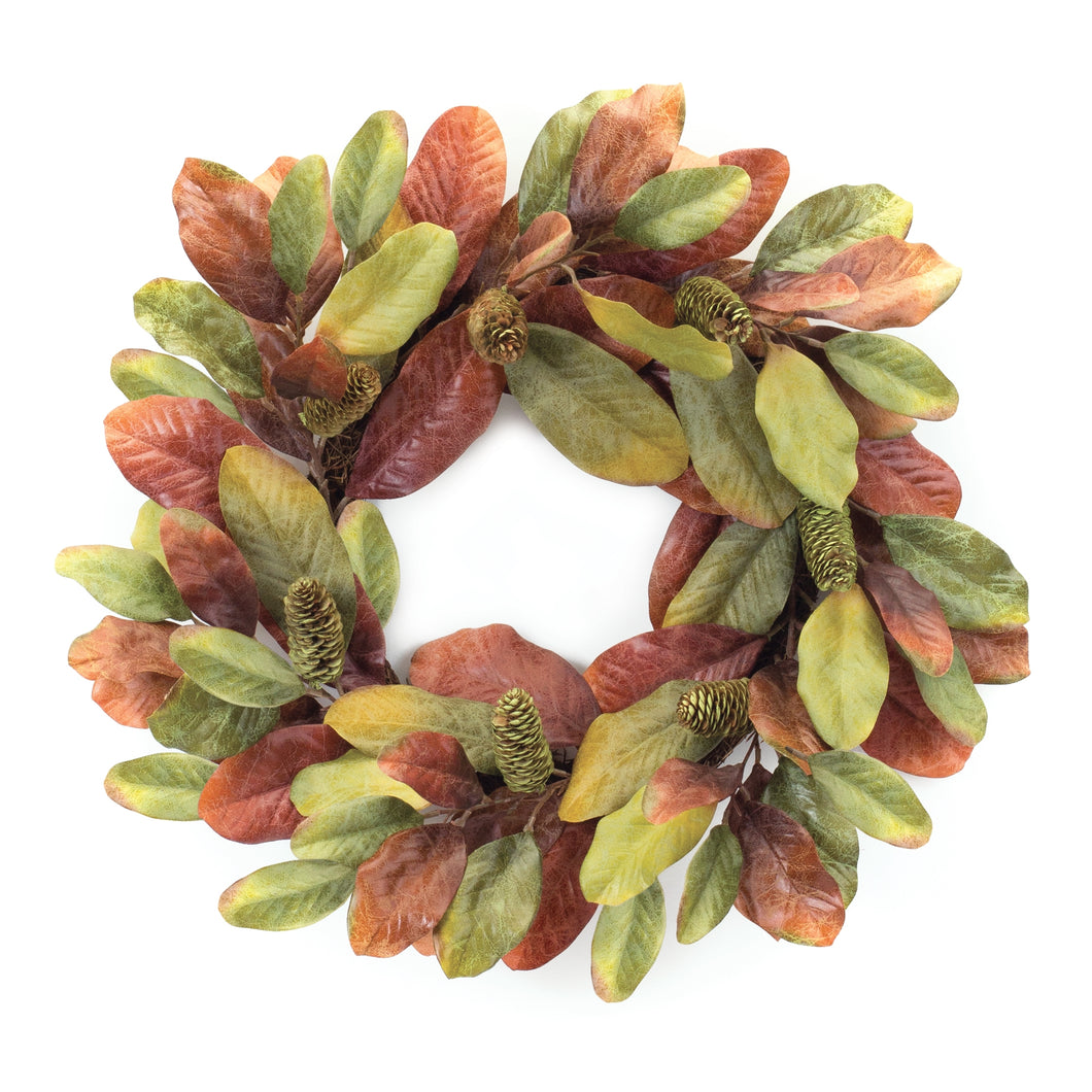 Fall Magnolia Leaf Wreath 24