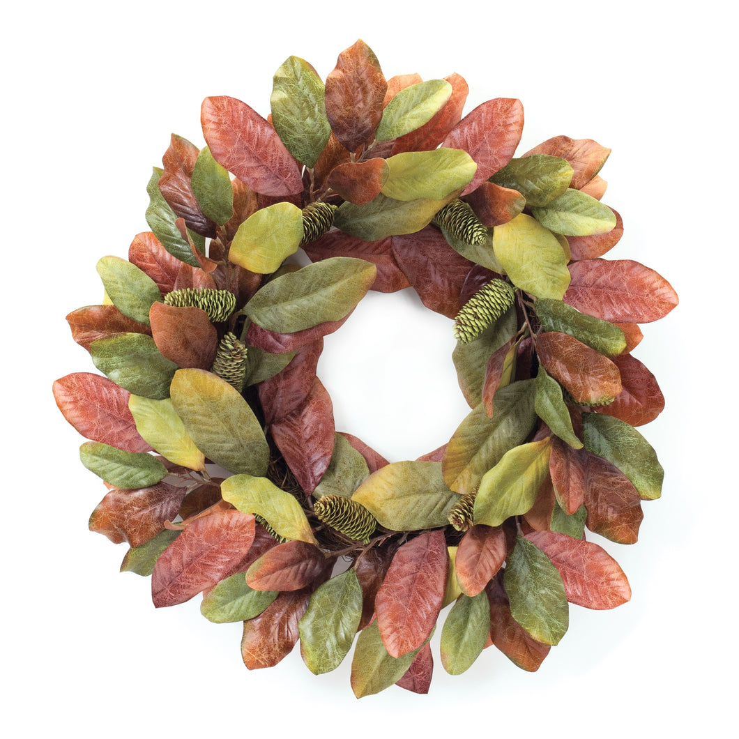 Fall Magnolia Leaf Wreath 26