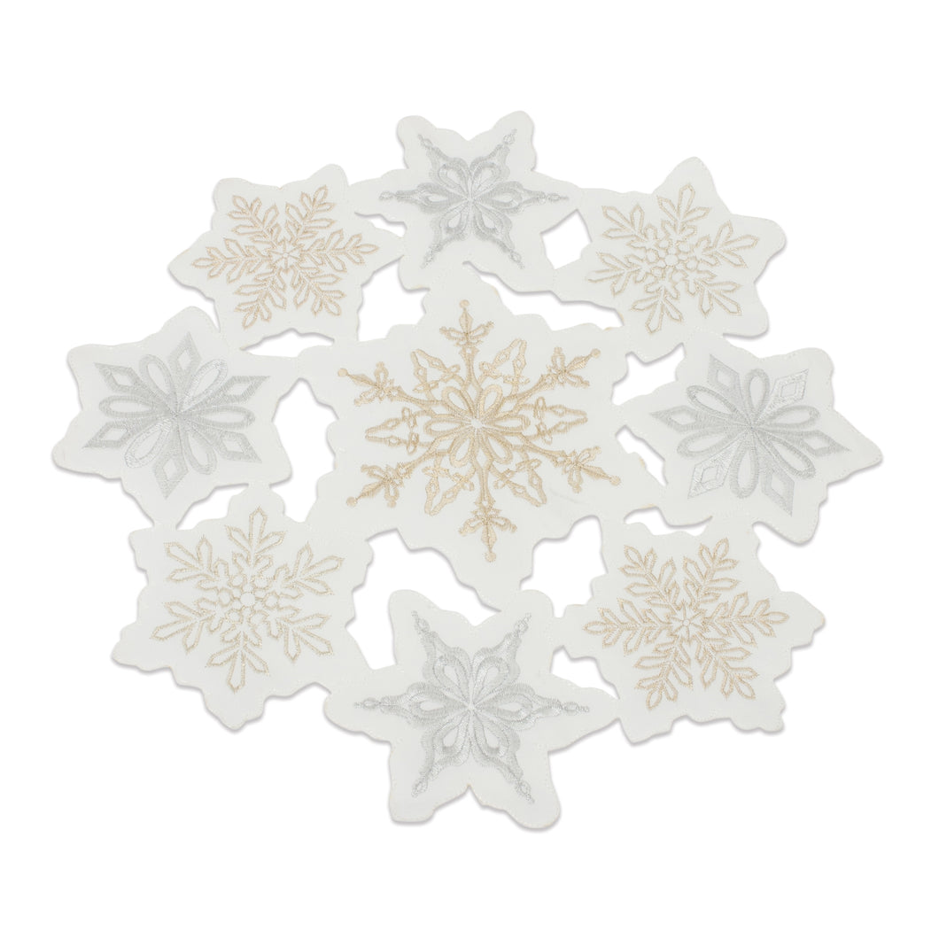 Embroidered Snowflake Doily (Set of 3)