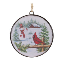 Load image into Gallery viewer, Woodland Snowman Disc Ornament (Set of 12)
