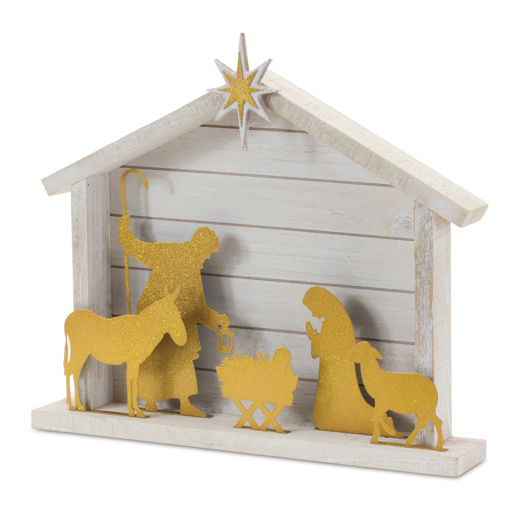 Cut Out Metal Nativity Scene 17.75