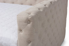 Load image into Gallery viewer, Baxton Studio Anabella Modern and Contemporary Light Beige Fabric Upholstered Queen Size Daybed with Trundle
