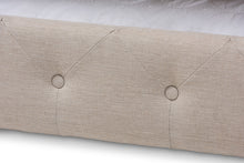 Load image into Gallery viewer, Baxton Studio Anabella Modern and Contemporary Light Beige Fabric Upholstered Queen Size Daybed with Trundle
