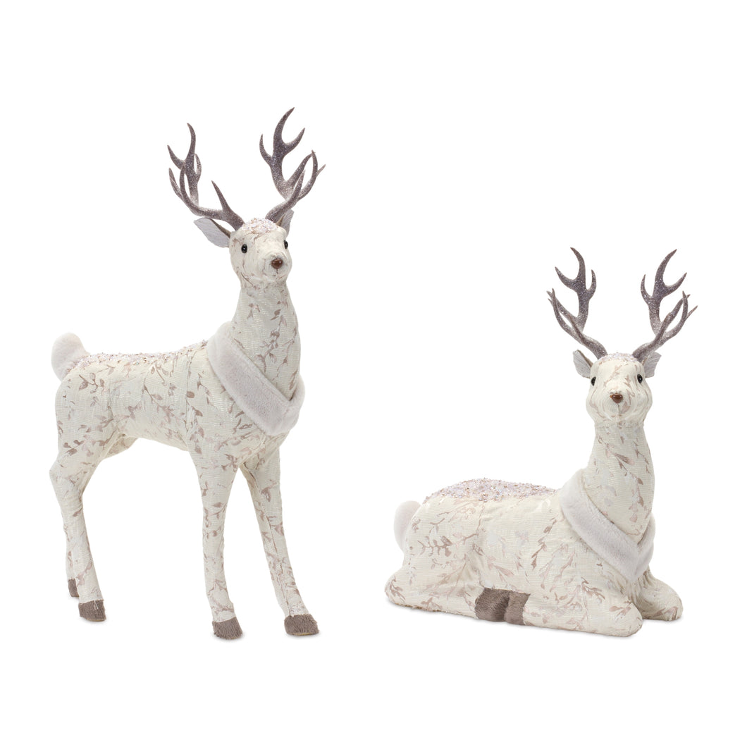Plush Holiday Deer DŽcor (Set of 2)