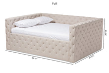 Load image into Gallery viewer, Baxton Studio Anabella Modern and Contemporary Light Beige Fabric Upholstered Queen Size Daybed
