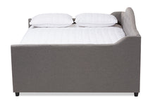 Load image into Gallery viewer, Baxton Studio Eliza Modern and Contemporary Grey Fabric Upholstered Queen Size Daybed with Trundle
