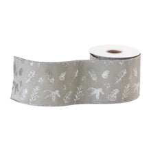 Load image into Gallery viewer, Wired Polyester Ribbon 4&quot; x 5 yds. (Set of 2)
