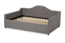 Load image into Gallery viewer, Baxton Studio Eliza Modern and Contemporary Grey Fabric Upholstered Queen Size Daybed
