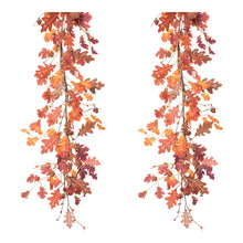 Load image into Gallery viewer, Fall Oak Leaf Garland (Set of 2)
