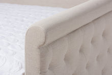 Load image into Gallery viewer, Baxton Studio Alena Modern and Contemporary Light Beige Fabric Upholstered Full Size Daybed with Trundle
