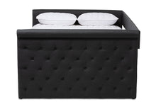 Load image into Gallery viewer, Baxton Studio Amaya Modern and Contemporary Dark Grey Fabric Upholstered Queen Size Daybed
