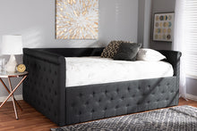 Load image into Gallery viewer, Baxton Studio Amaya Modern and Contemporary Dark Grey Fabric Upholstered Queen Size Daybed
