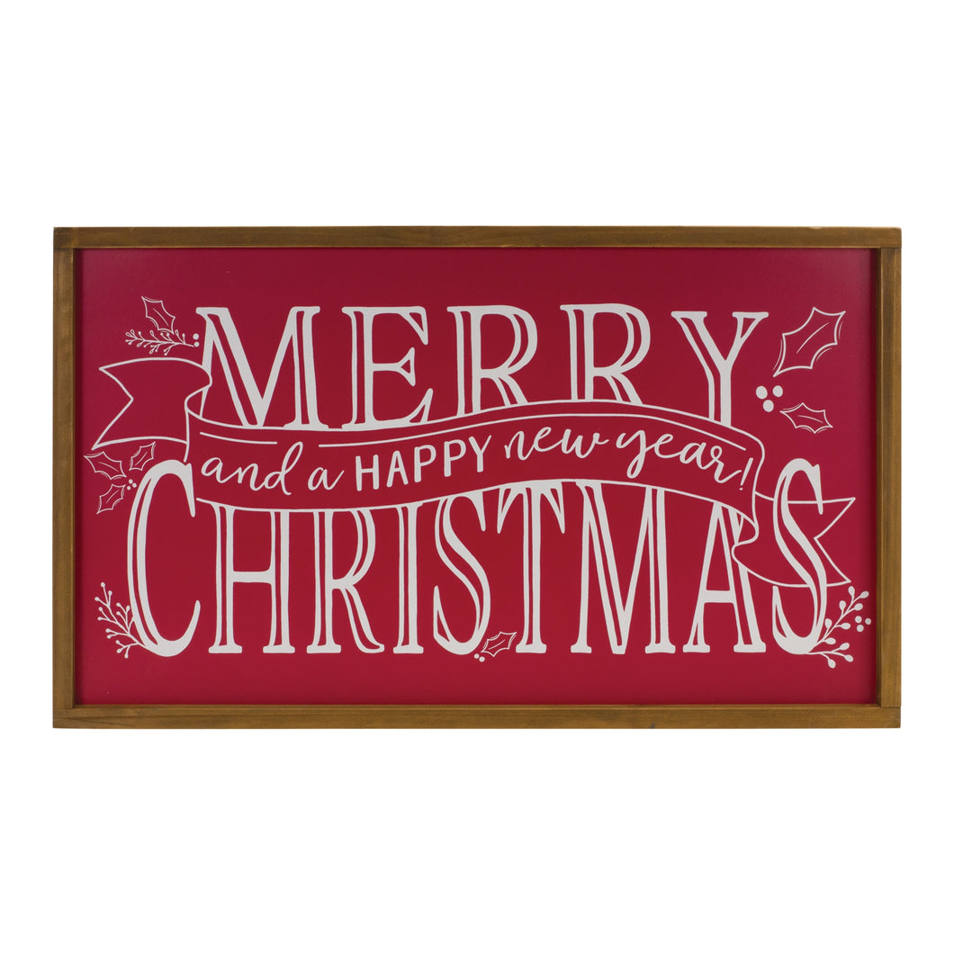 Merry Christmas and Happy New Year Sign 23.75
