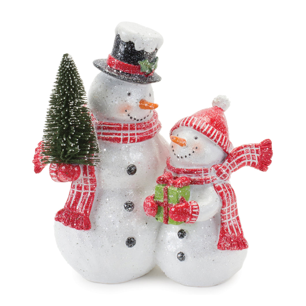 Snowman Couple Figurine 7.5