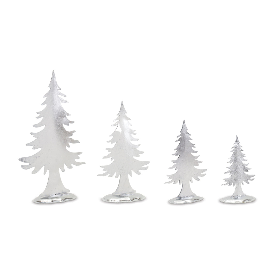 Metal Pine Tree DŽcor (Set of 8)