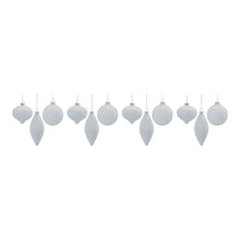 Load image into Gallery viewer, Glitter Ribbed Glass Ornament (Set of 12)

