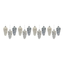 Load image into Gallery viewer, Beaded Glass Pinecone Ornament (Set of 12)
