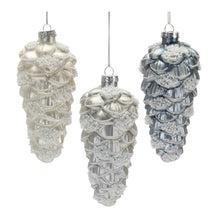 Load image into Gallery viewer, Beaded Glass Pinecone Ornament (Set of 12)
