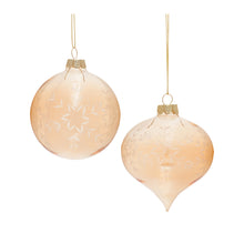 Load image into Gallery viewer, Snowflake Etched Glass Ornament (Set of 12)

