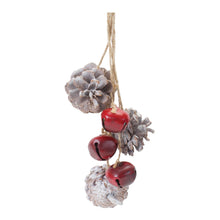 Load image into Gallery viewer, Bell and Pine Cone Drop Ornament (Set of 6)
