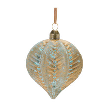 Load image into Gallery viewer, Distressed Ribbed Glass Ornament (Set of 12)
