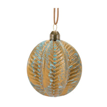 Load image into Gallery viewer, Distressed Ribbed Glass Ornament (Set of 12)

