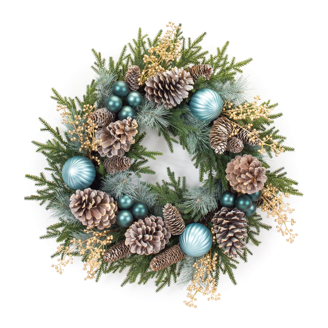 Decorated Mixed Pine Wreath 27