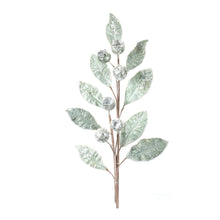 Load image into Gallery viewer, Glittered Pod Leaf Spray (Set of 2)
