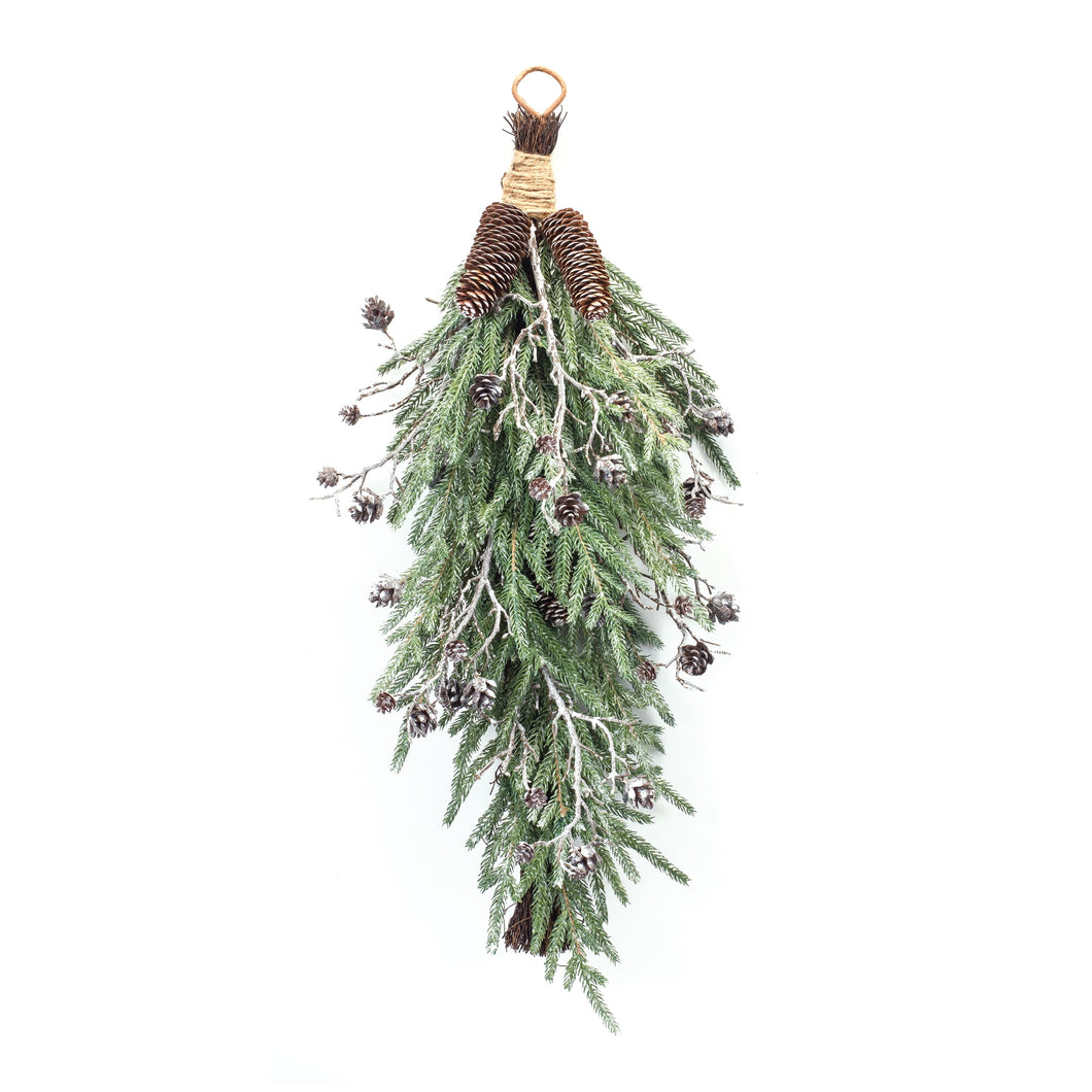 Frosted Pine Cone Twig Swag 31
