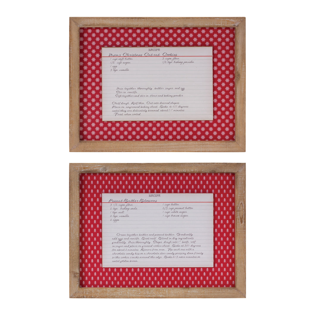 Christmas Cookie Recipe Card Wall DŽcor (Set of 4)