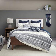 Load image into Gallery viewer, INK+IVY Mila 100% Cotton Printed Comforter Set W/ Chenille II10-1061 By Olliix
