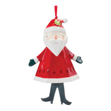 Load image into Gallery viewer, Whimsical Santa and Snowman Ornament (Set of 6)
