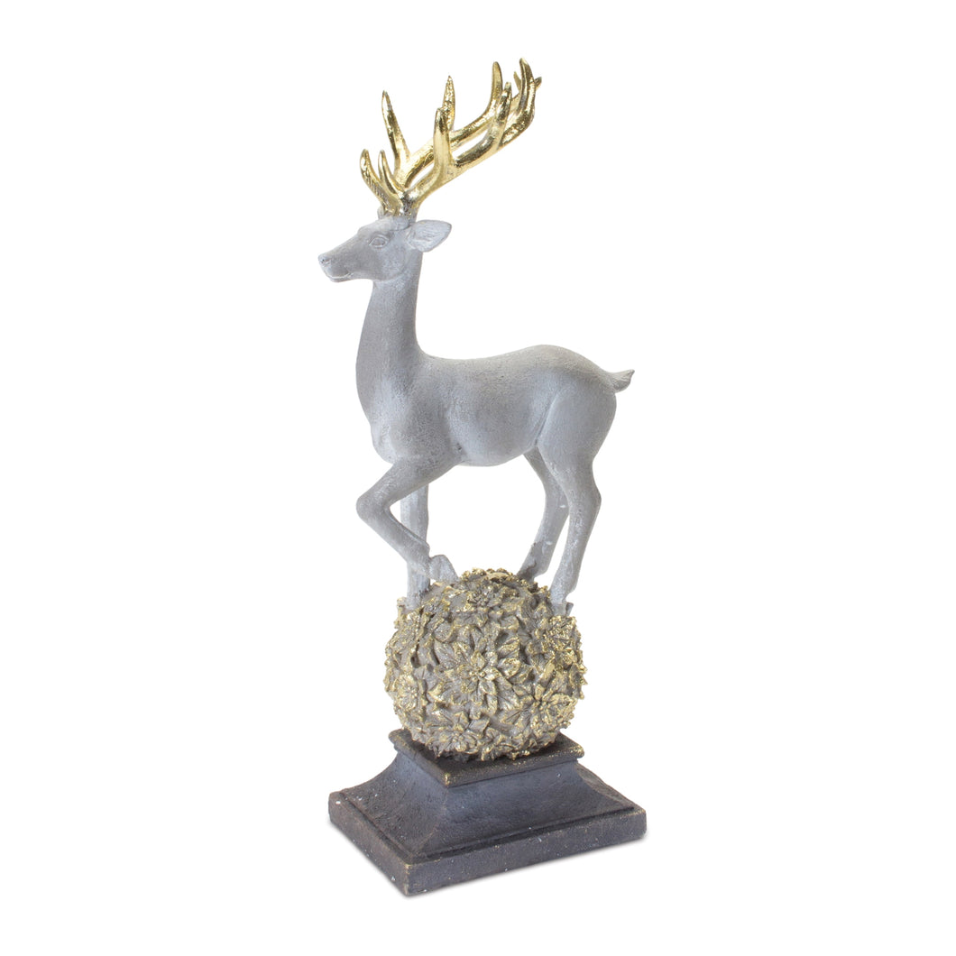 Winter Deer Figurine on Orb 14