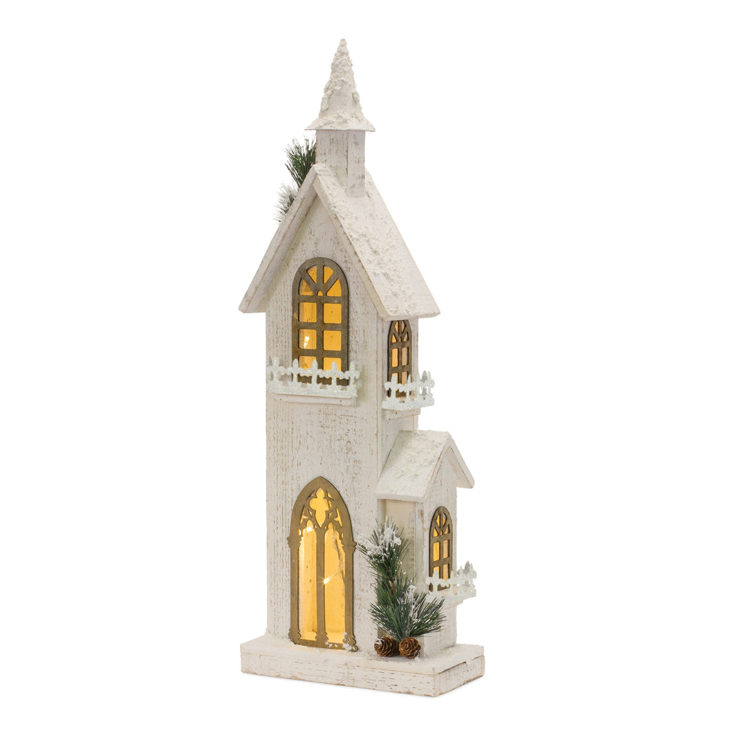 LED Lighted Winter Church Display 27