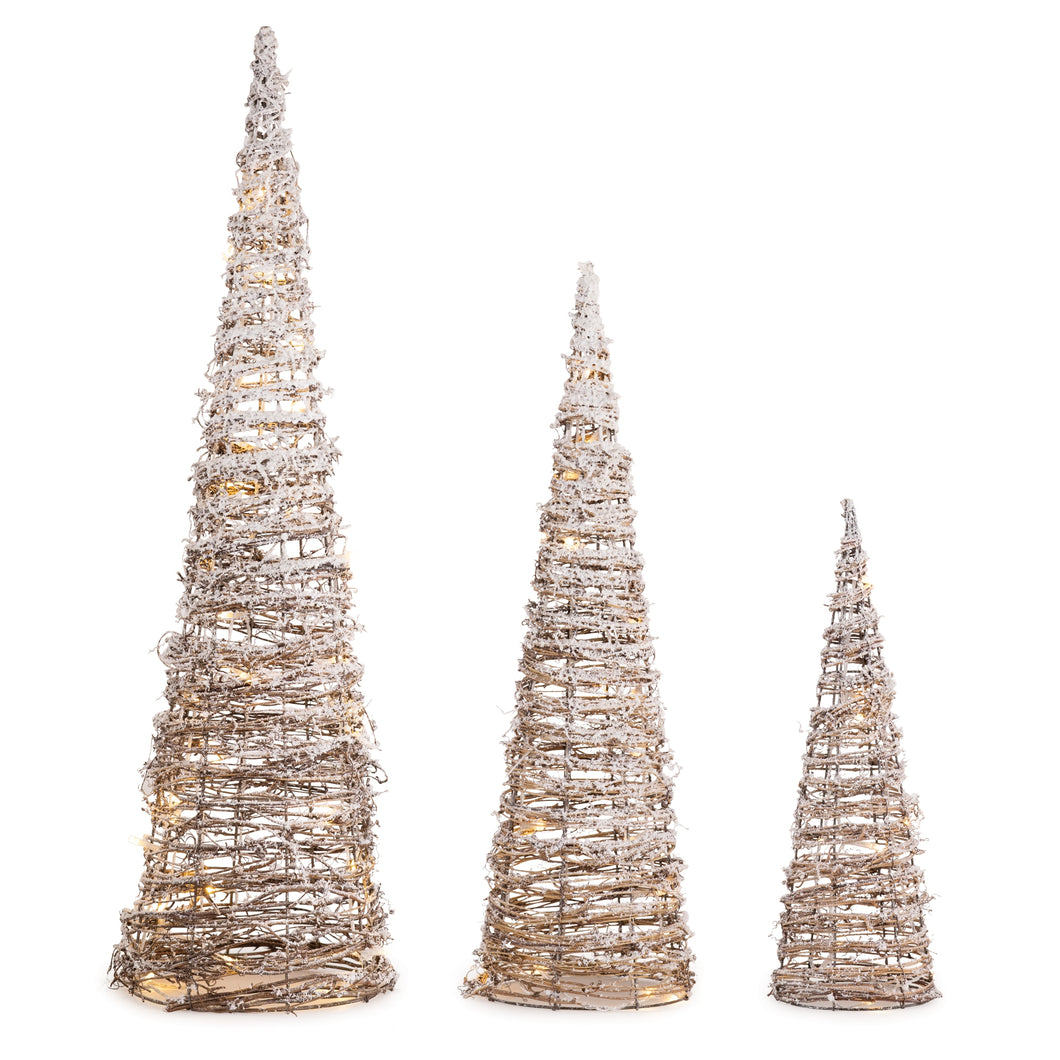 LED Twig Tree DŽcor (Set of 3)