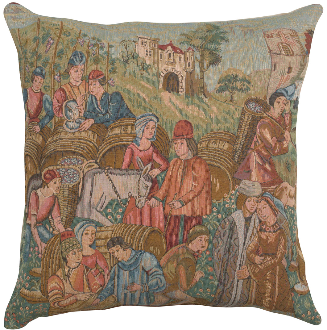 Wine Making II French Cushion