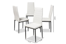 Load image into Gallery viewer, Baxton Studio Armand Modern and Contemporary White Faux Leather Upholstered Dining Chair (Set of 4)
