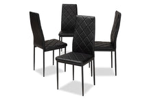Load image into Gallery viewer, Baxton Studio Blaise Modern and Contemporary Black Faux Leather Upholstered Dining Chair (Set of 4)
