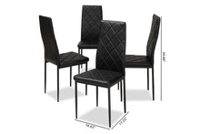 Load image into Gallery viewer, Baxton Studio Blaise Modern and Contemporary Black Faux Leather Upholstered Dining Chair (Set of 4)
