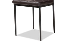 Load image into Gallery viewer, Baxton Studio Blaise Modern and Contemporary Brown Faux Leather Upholstered Dining Chair (Set of 4)
