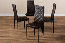 Load image into Gallery viewer, Baxton Studio Blaise Modern and Contemporary Brown Faux Leather Upholstered Dining Chair (Set of 4)
