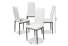 Load image into Gallery viewer, Baxton Studio Blaise Modern and Contemporary White Faux Leather Upholstered Dining Chair (Set of 4)
