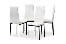 Load image into Gallery viewer, Baxton Studio Matiese Modern and Contemporary White Faux Leather Upholstered Dining Chair (Set of 4)
