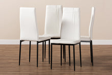 Load image into Gallery viewer, Baxton Studio Matiese Modern and Contemporary White Faux Leather Upholstered Dining Chair (Set of 4)
