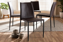Load image into Gallery viewer, Baxton Studio Pascha Modern and Contemporary Brown Faux Leather Upholstered Dining Chair (Set of 4)
