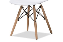 Load image into Gallery viewer, Baxton Studio Sydnea Mid-Century Modern White Acrylic Brown Wood Finished Dining Chair (Set of 4)

