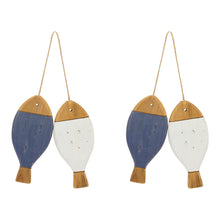 Load image into Gallery viewer, Fir Wood Fish Ornament (Set of 2)
