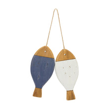 Load image into Gallery viewer, Fir Wood Fish Ornament (Set of 2)
