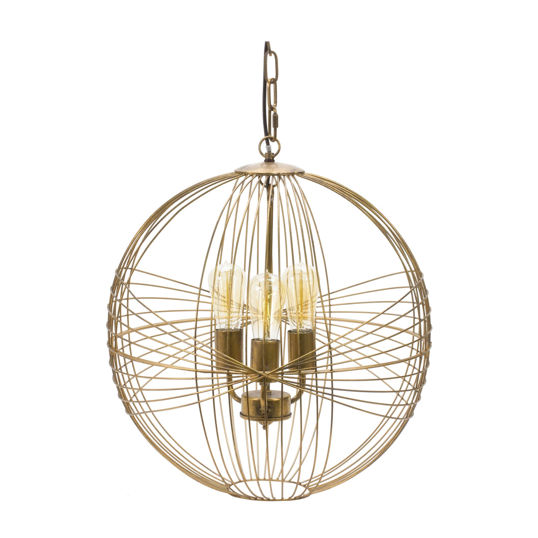 Intricate Metal Sphere Hanging Lamp 20