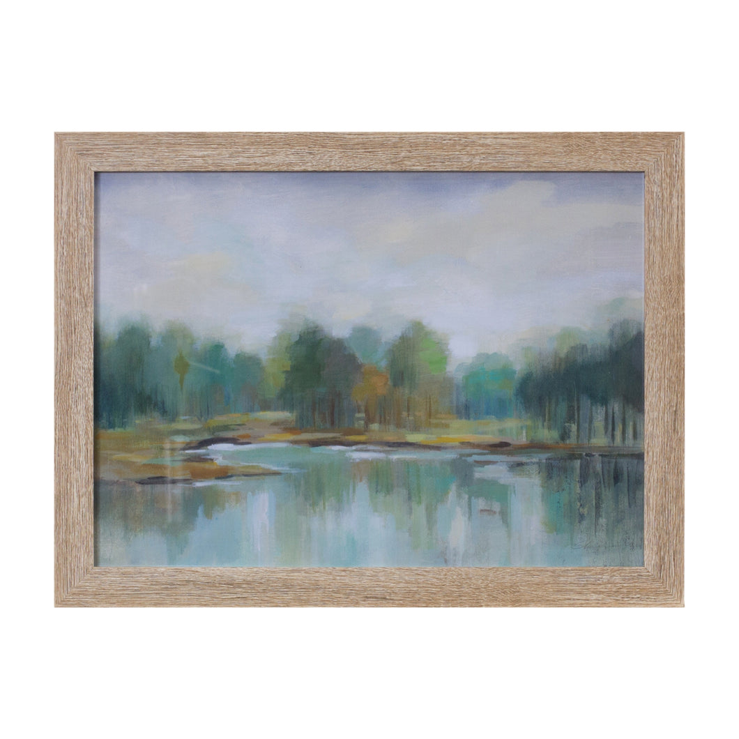 Framed Lake Landscape Print 15.75